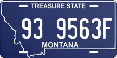 MT license plate 939563F