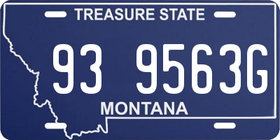 MT license plate 939563G