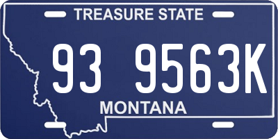 MT license plate 939563K