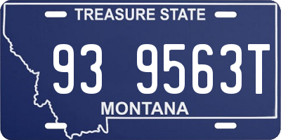 MT license plate 939563T