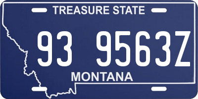 MT license plate 939563Z
