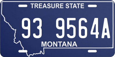 MT license plate 939564A