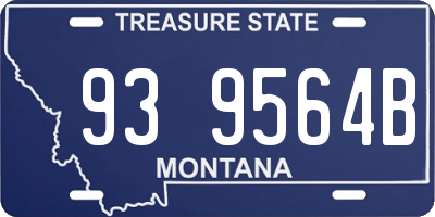 MT license plate 939564B