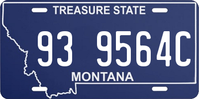 MT license plate 939564C