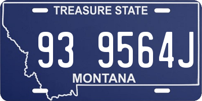 MT license plate 939564J