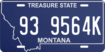 MT license plate 939564K