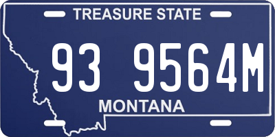 MT license plate 939564M