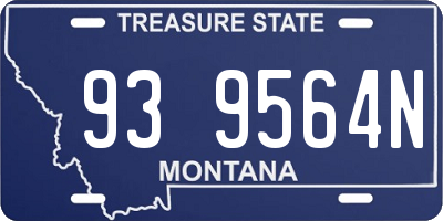 MT license plate 939564N
