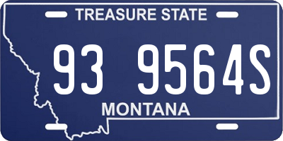MT license plate 939564S
