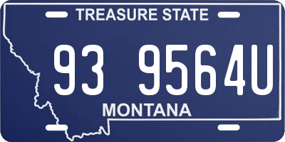MT license plate 939564U