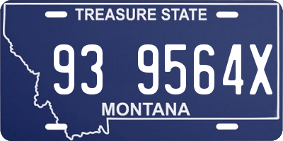 MT license plate 939564X