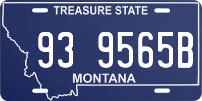 MT license plate 939565B