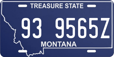 MT license plate 939565Z