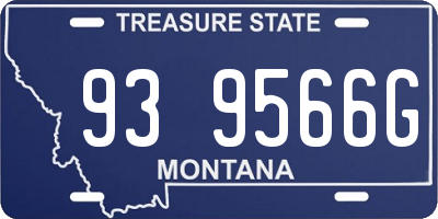 MT license plate 939566G