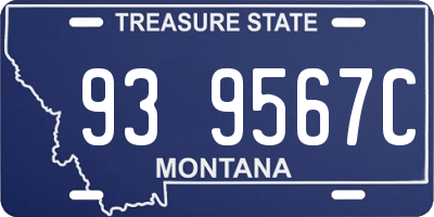 MT license plate 939567C