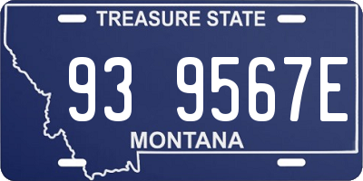 MT license plate 939567E