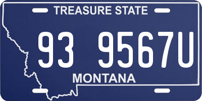 MT license plate 939567U
