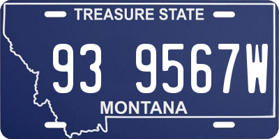 MT license plate 939567W