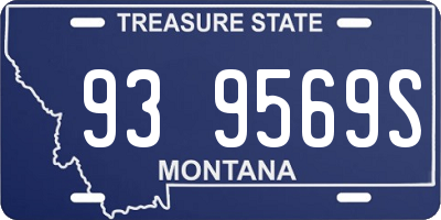 MT license plate 939569S