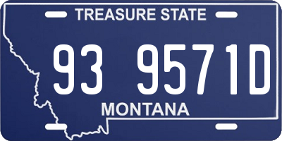 MT license plate 939571D