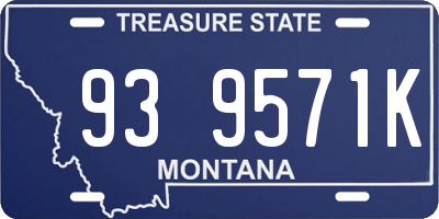 MT license plate 939571K