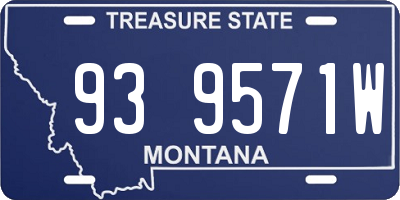 MT license plate 939571W