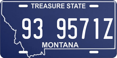 MT license plate 939571Z