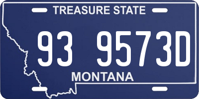MT license plate 939573D