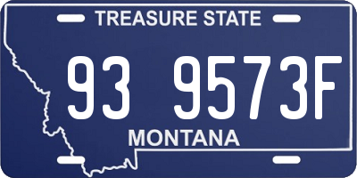 MT license plate 939573F