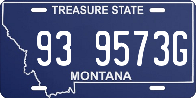 MT license plate 939573G