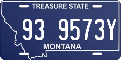 MT license plate 939573Y