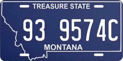 MT license plate 939574C