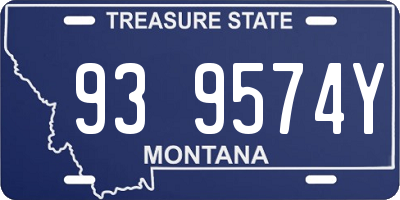 MT license plate 939574Y