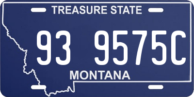 MT license plate 939575C