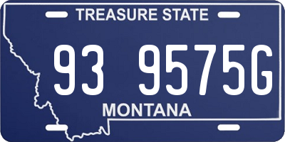 MT license plate 939575G