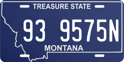 MT license plate 939575N