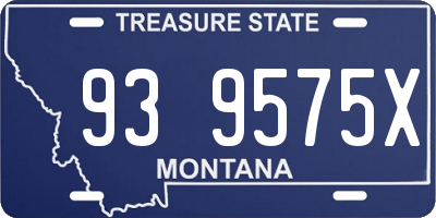 MT license plate 939575X