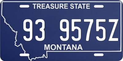 MT license plate 939575Z