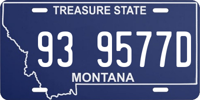 MT license plate 939577D