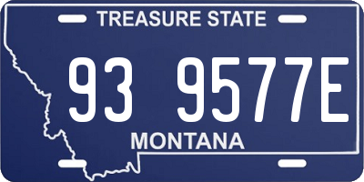 MT license plate 939577E