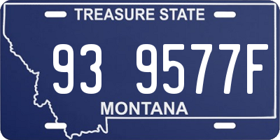 MT license plate 939577F