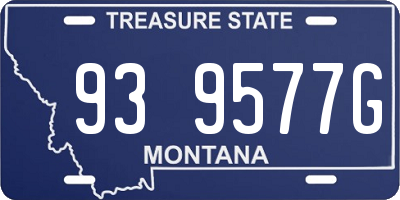 MT license plate 939577G