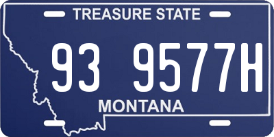 MT license plate 939577H