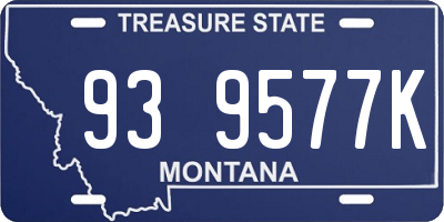 MT license plate 939577K