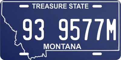 MT license plate 939577M