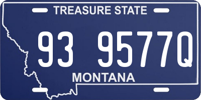 MT license plate 939577Q
