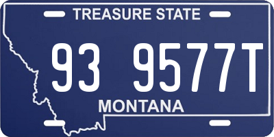 MT license plate 939577T