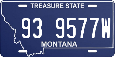 MT license plate 939577W