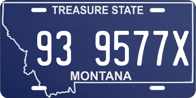 MT license plate 939577X