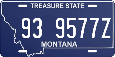 MT license plate 939577Z